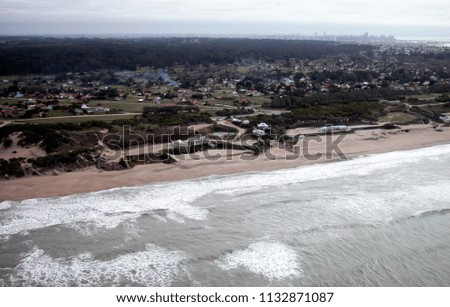 The beautiful beaches of Miramar, province of Buenos Aires in the country of Argentina. 