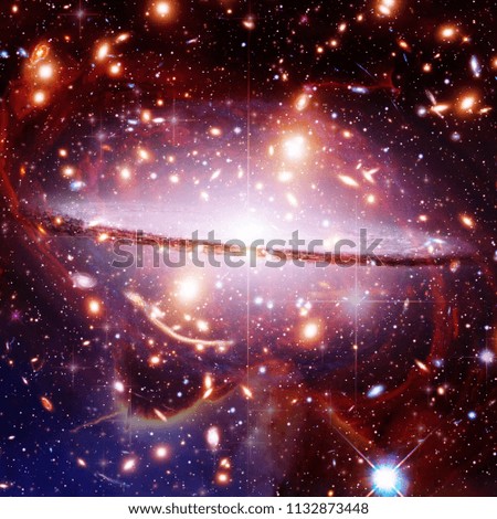 Marvelous galaxy, nebula and stars. The elements of this image furnished by NASA.
