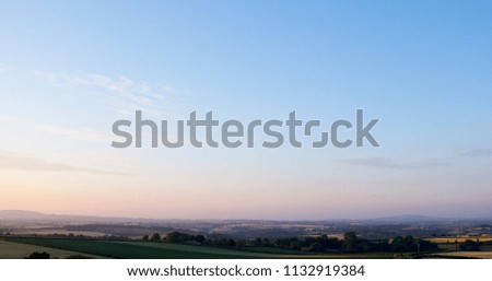 sky view across and open landscape