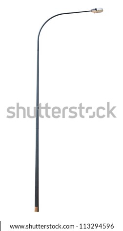  street lamppost isolated on white background Royalty-Free Stock Photo #113294596
