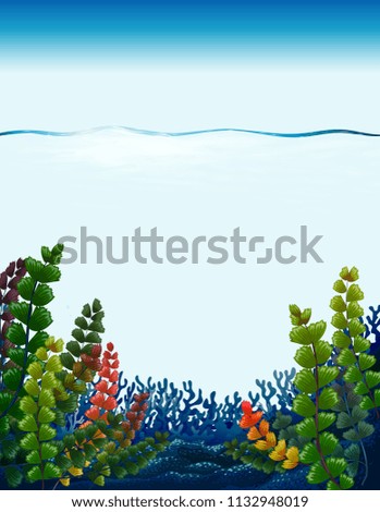 A beautiful underwater template illustration