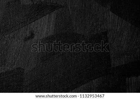 Black abstract paint with a brush And textures of water color  oil colour drawing lines on canvas background Royalty-Free Stock Photo #1132953467
