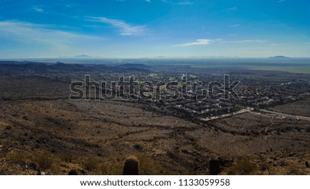 Bursera Trail overlooking Phoenix housing