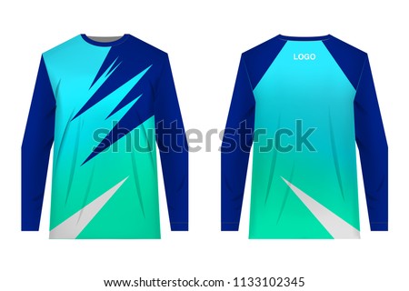 Design for sublimation print. Jersey for extreme sport. Sportswear for competition. Team or club uniform. Jersey for mountain bike, motocross, cycling, downhill. Sportswear concept, templates.