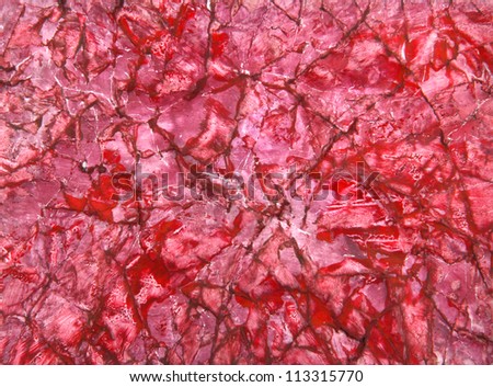 Abstract hand drawn paint background: red patterns on pink backdrop. Great for art texture, grunge design, and vintage paper