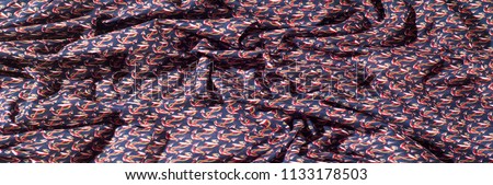 texture. Drawing. Cloth with a picture on the sea theme. Anchors. Install the sail in this True Navy Anchor Printed Cotton Poplin. this poplin can help you create delightful tops for any occasion.