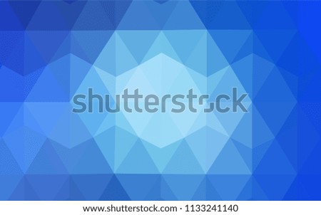 Light BLUE vector polygon abstract backdrop. Polygonal abstract illustration with gradient. Pattern for a brand book's backdrop.
