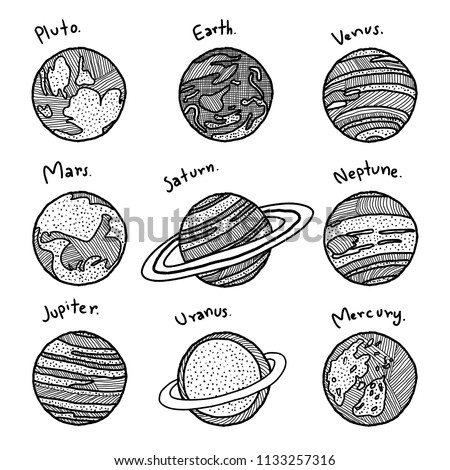 Hand drawn planet pattern with -… Stock Photo 270372305 - Avopix.com