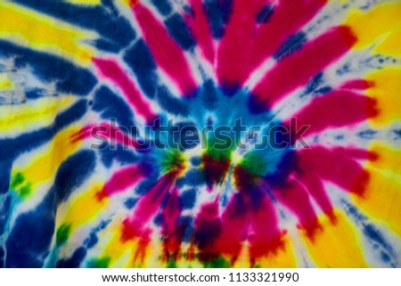 Fabric tie dyed colorful background