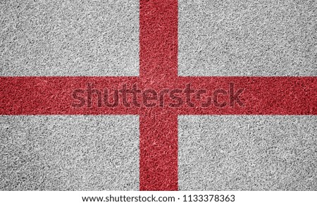 English Flag Soccer Grass Sports Field Background