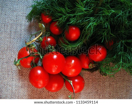 Cherry tomatoes with dill