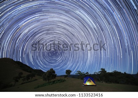 
The stars time-lapse in the night.

