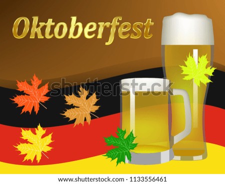 Oktoberfest festival postcard