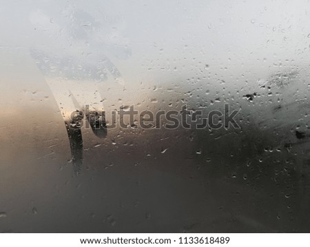 Misted window drops and pictures