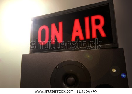 On Air Sign with Flare Royalty-Free Stock Photo #113366749