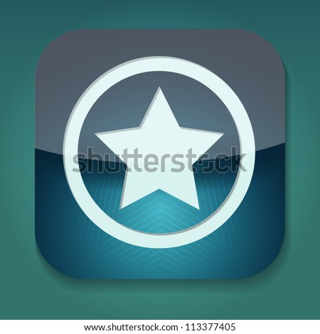 a blue vector icon with star