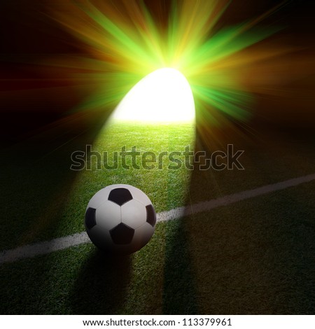 soccer ball on the light background