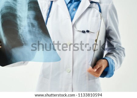  man with x-ray shot doctor                             