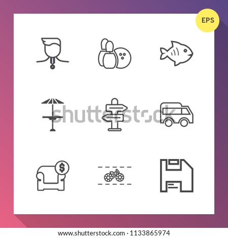 Modern, simple vector icon set on gradient background with sofa, direction, achievement, furniture, success, gold, bicycle, transportation, winner, award, wheel, business, competition, trophy icons