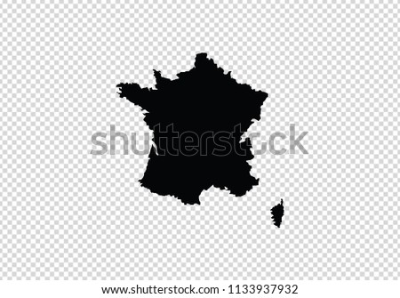 France outline national borders country state 