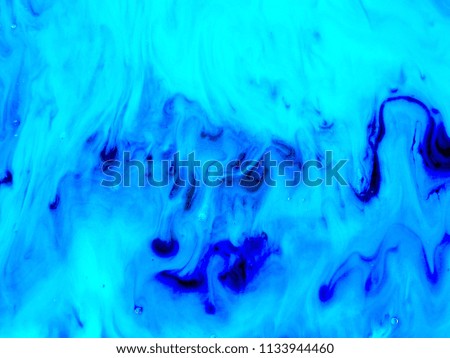 abstract art background.abstract blue water.The free movement of the blue.