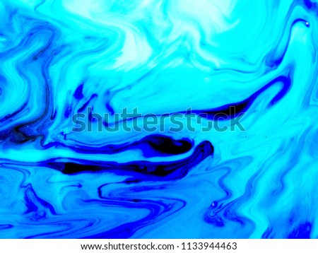 abstract art background.abstract blue water.The free movement of the blue.