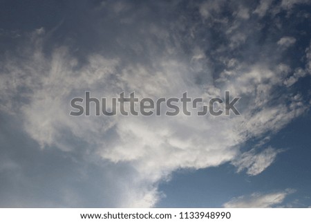 Cloudy on the sky. Fluffy cloud variations. nature and background.