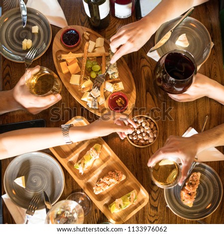Tasty wines on the table