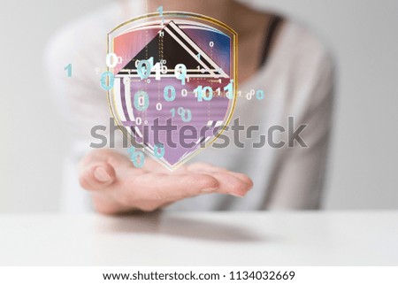 data system concept  in hand