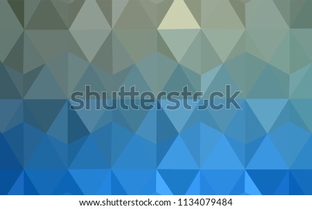 Dark BLUE vector polygonal template. Creative geometric illustration in Origami style with gradient. A completely new design for your leaflet.