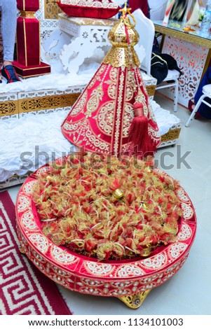 Moroccan Tyafer gift containers for wedding ceremony