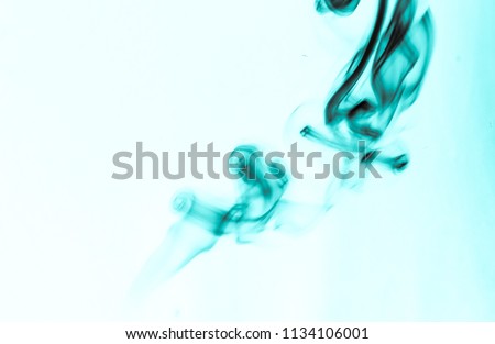 blue smoke moving texture on white background.