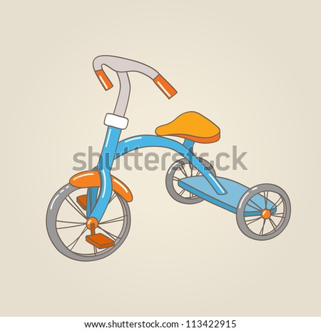 Kid's tricycle, vector illustration