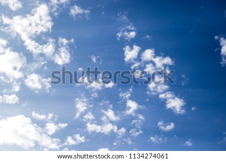 Beautiful blue sky  with clouds. Sky background.