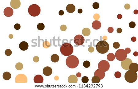 Many Stylish, Modern Classy and Good Looking Orange, Wine Red, Dark Green and Grey Bubbles of Different Size on White Background