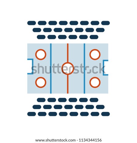 Hockey pitch icon vector icon. Simple element illustration. Hockey pitch symbol design. Can be used for web and mobile.