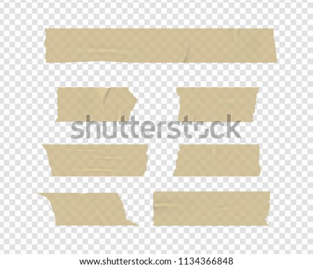 Vector adhesive tape. Isolated on a transparent background. Royalty-Free Stock Photo #1134366848