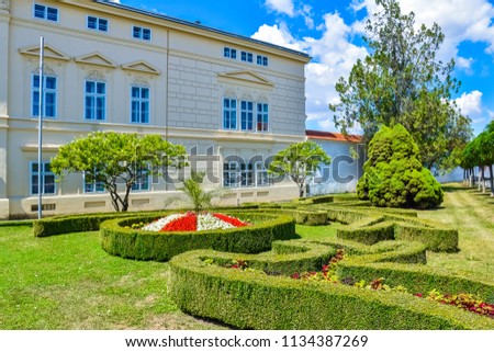 Beautiful garden, French style Unesco, Kvetna Zahrada, Kromeriz in Czech Republic