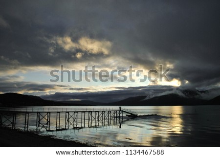 Evening picture of a lake in Norway