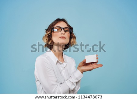  woman in glasses business card seat free