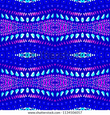 Tie dye indigo shibori print. Seamless hand drawn boho pattern. Ink textured japanese background. Modern batik wallpaper tile. Watercolor pattern for fabric, clothes. Tie dye batik. Ethnic design.