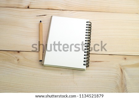 Emty notebook on table