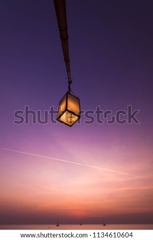 Lamp in the evening