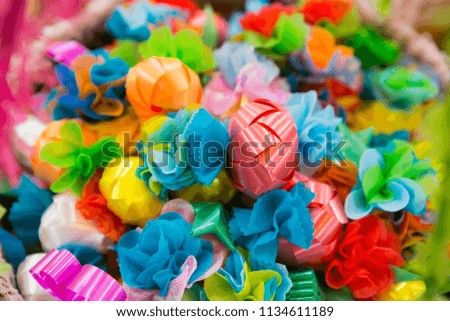 Multicolor Artificial Ribbons for summer festival and celebration