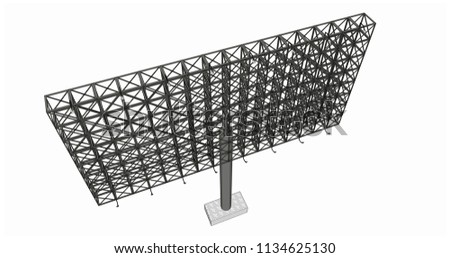 Blank advertising billboard steel structure size 16 by 32 meters about 30 meters high can be use for advertising design or send message to public or any purpose on pubic relations or PR.
