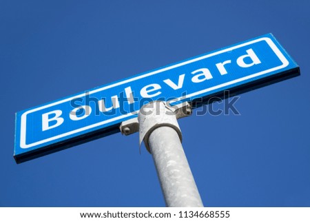 Dutch road sign: street name sign