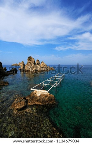Greece, Corfu island, Paleokastritsa, sea scenery