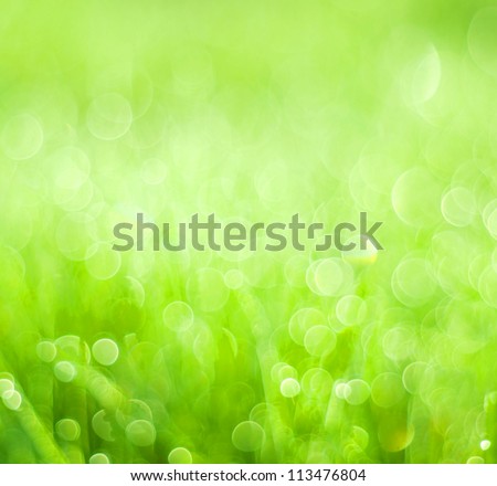 abstract background green bokeh circles Royalty-Free Stock Photo #113476804