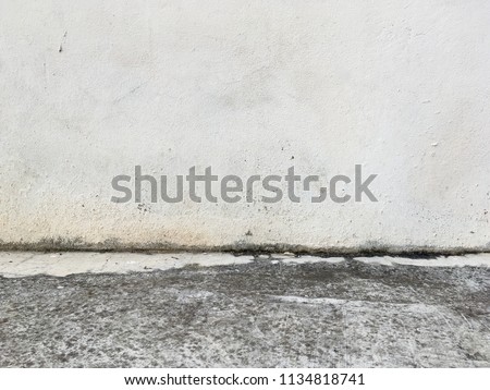 Old white cement wall and floor texture