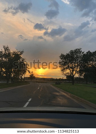 Beautiful Colorado sunset drive